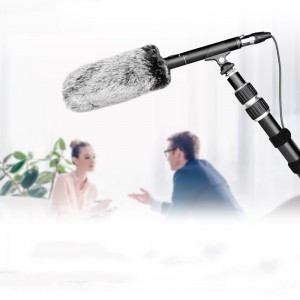 YELANGU YLG9933A MIC07 Professional Interview Condenser Video Shotgun Microphone with 6 5mm Audio Adapter   3 5mm RXL Audio Cable  Black