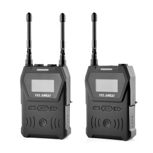 YELANGU YLG9929C MX4 Dual  Channel 100CH UHF Wireless Microphone System with Transmitter and Receiver for DSLR Cameras and Video Cameras  Black