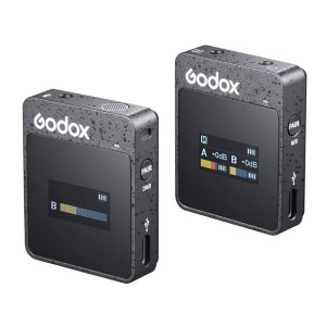 Godox MoveLink II M1 Wireless Lavalier Microphone System with Transmitters and Receiver for DSLR Cameras and Camcorders  Black