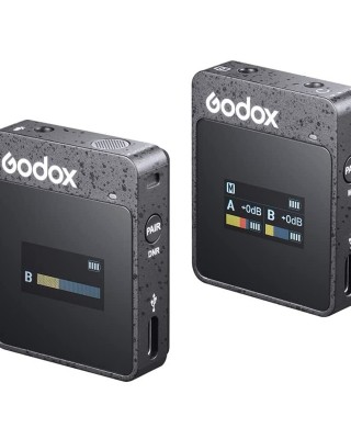 Godox MoveLink II M1 Wireless Lavalier Microphone System with Transmitters and Receiver for DSLR Cameras and Camcorders  Black