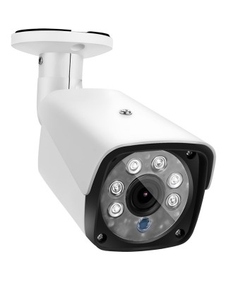 633W   A 3 6mm Lens 1500 TVL CCTV DVR Surveillance System IP66 Weatherproof Indoor Security Bullet Camera with 6 LED Array  Support Night Vision  White