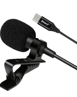 JMARY MC  R2 Interview Video Recording Mic Lavalier Type  C Port Wired Microphone  Length  2m