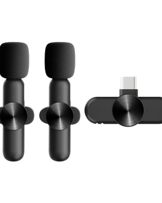Bakeey Wireless Lavalier Microphone Low Latency Portable Audio Video Recording Plug  Play Lapel Type  C Mic for Live Broadcast Game